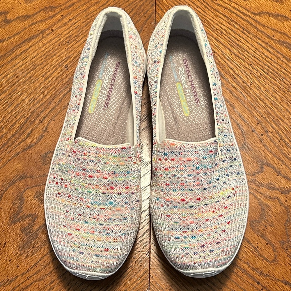 Skechers Multicolor Knit Slip-On Flats